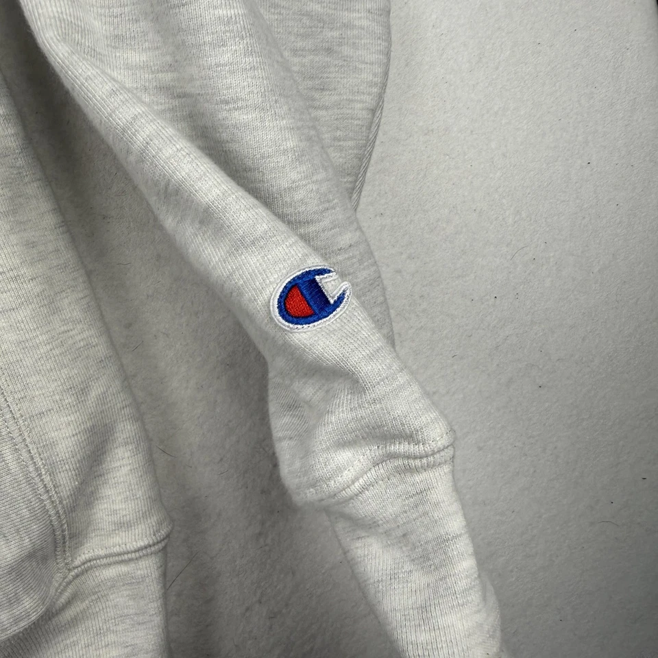 Vintage Champion Army West Point Hoodie Sweatshirt Mens Gray Reverse Weave Zip - Image 3 of 4