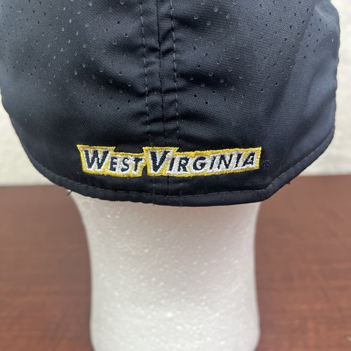 New Era West Virginia Mountaineers Medium Large Blue Gold Hat Cap NCAA 39thirty - Picture 4 of 7