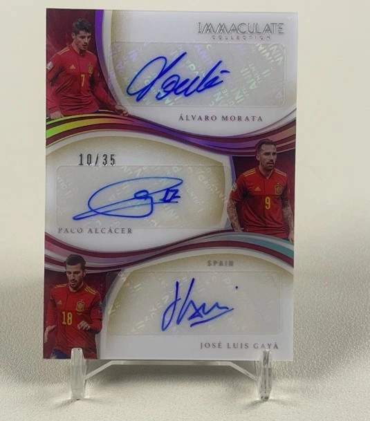 Alvaro Morata/Paco Alcacer/Jose Luis Gaya 2020 Immaculate Triple Auto 10/35