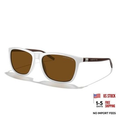 Unisex Polarized Aluminum 58 Millimeters White Frame/Brown Lens/Brown Temples