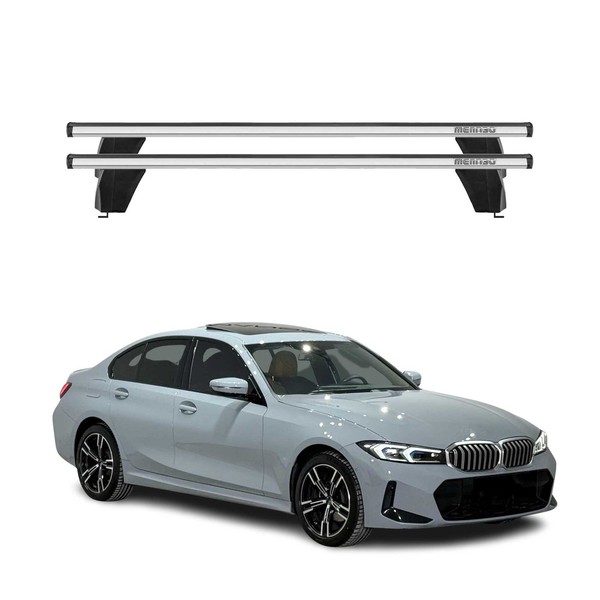 Menabo DachträGer FüR BMW 3Er G20 2019-2026 / G80 Limo 2021-2026 75Kg Alu Silber-image