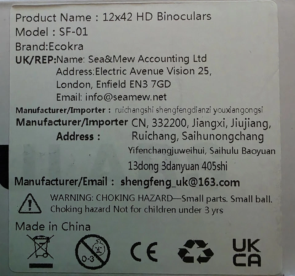 Ecokra 12X42 Binoculars for Adults Bird Watching Multi Use Hiking Sports HD - Image 3 of 4