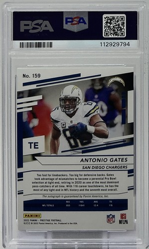 Antonio Gates Auto PSA 10 -2022 Prestige Xtra Points Signature-Red /75 -Chargers - Picture 6 of 8