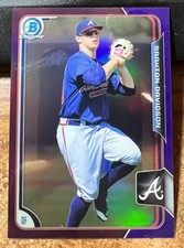 2015 Bowman Chrome Draft Purple Refractors #186 Braxton Davidson /250 Card