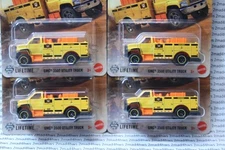 2025 Matchbox LOT OF 4 yellow GMC 3500 Utility Truck NEW MODEL 47/125 FREE SHIP