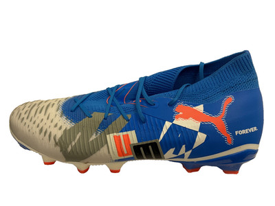 PUMA Future 8 Match FG Fußballschuhe Weiß/Blau UK 11 US 12 EU 46