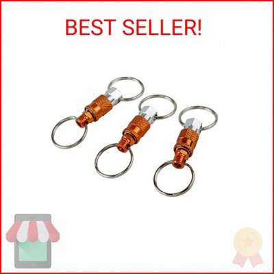 Freeman KEYQC3 Pull Apart Coupler Keychain with 2 Split Rings, 3 Pack,unisex-adu