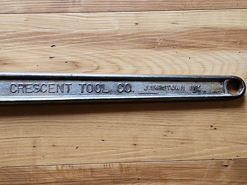 Vintage Crescent Tool Co. 18" verstellbarer Schraubenschlüssel geschmiedet in Jamestown NY USA - Bild 3 von 9