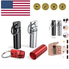 Small Portable Pill Box Keychain 3 Pack, Aluminium Alloy Mini Pill Organizer ...