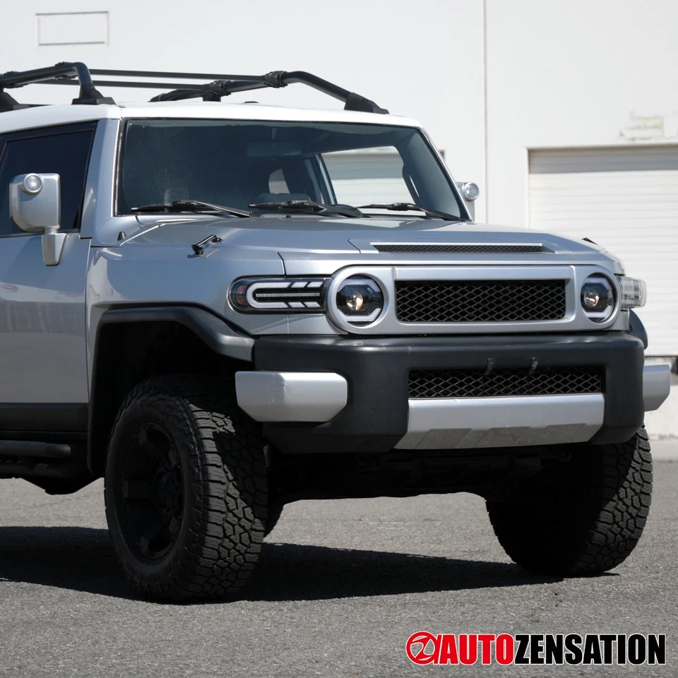 Fit 2007-2014 Toyota FJ Cruiser Black Projector Headlights LED Sequential Signal Foto 3 de 4