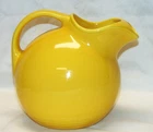 Vintage HOMER LAUGHLIN Harlequin Yellow Ball PITCHER Jug w/ Ice Lip 64 oz