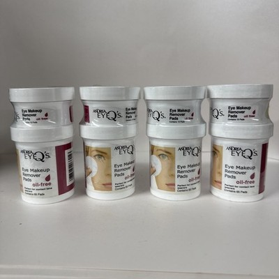 Andrea Eye Q's Eye Make-Up Remover Pads Moisturizing 65 + 13 Each (Pack of 4)