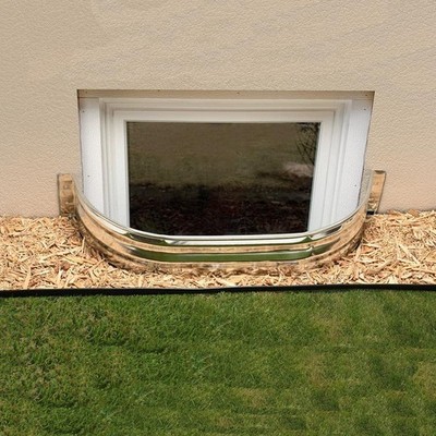 Straight Galvanized Steel Area Window Well Wall-37 In. X 12 In. X 18 In. Steel S