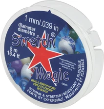 Elastic Beading Cord – Clear Color, 1Mm in Diameter, 5-Meter (16.4 Ft) - Easy to