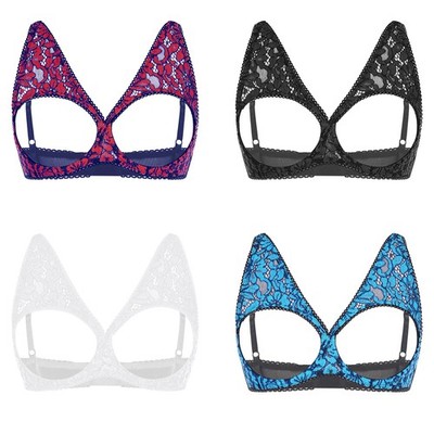 Womens Lingerie Dating Lace Bra Sleepwear Underwire Babydoll Push-up Straps