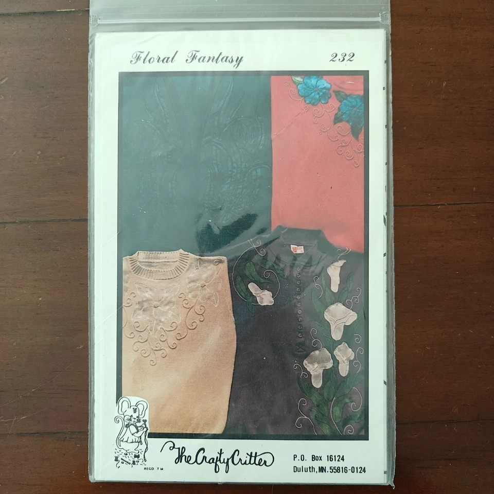 Floral Fantasy Sweatshirt Embellishment Sewing Pattern 232 - Crafty Critter 🌸 - Image 4 of 4