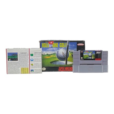 Hal's Hole in One Golf (SNES) Super Nintendo Vintage video game Box 1991 RARE