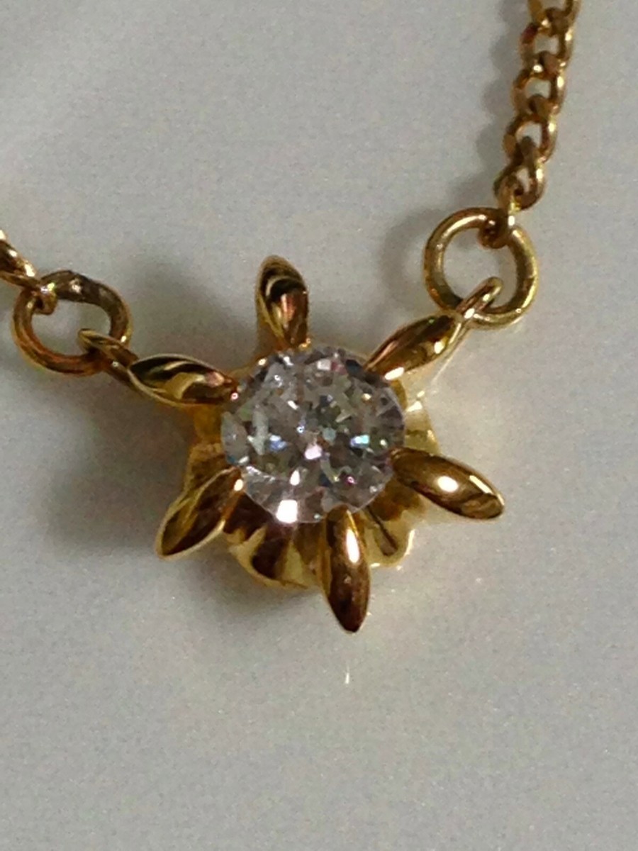 100% JAPAN K18 DIAMOND NECKLACE.. | eBay