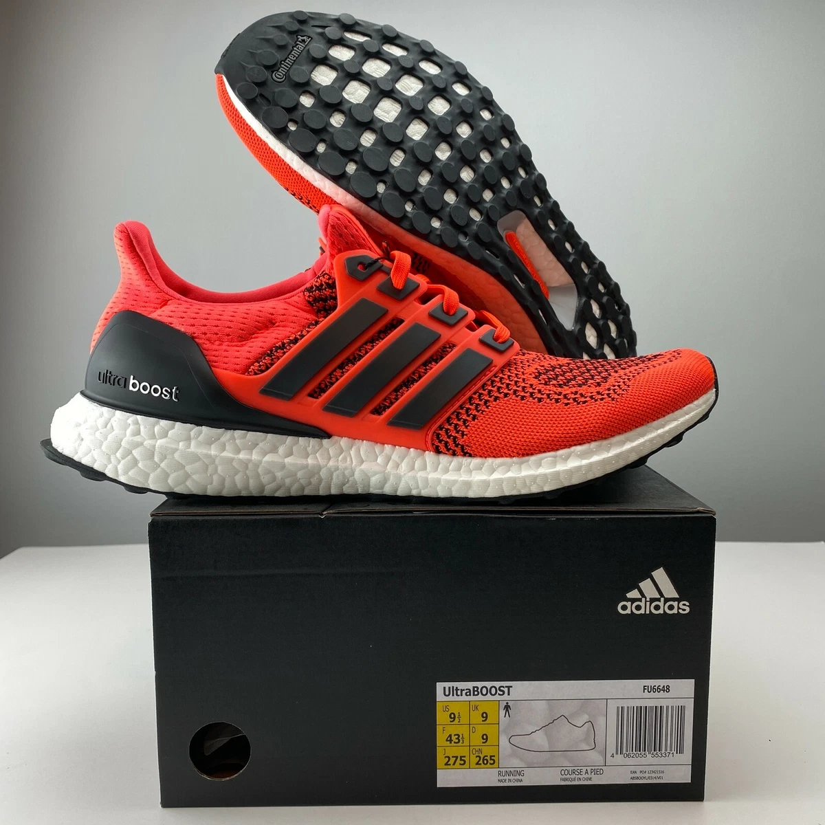 adidas Ultra Boost 1.0 Solar Orange 2019 FU6648 US Size