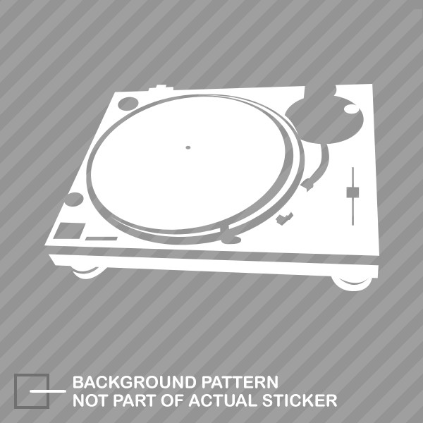 Vinyl DJ Turntable Die-Cut Decal Sticker for Record Players-image