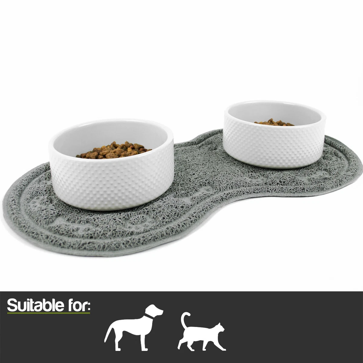 Cat Bowl Mat Small Feeding Pet Pad Food Water Dish Kitten Puppy