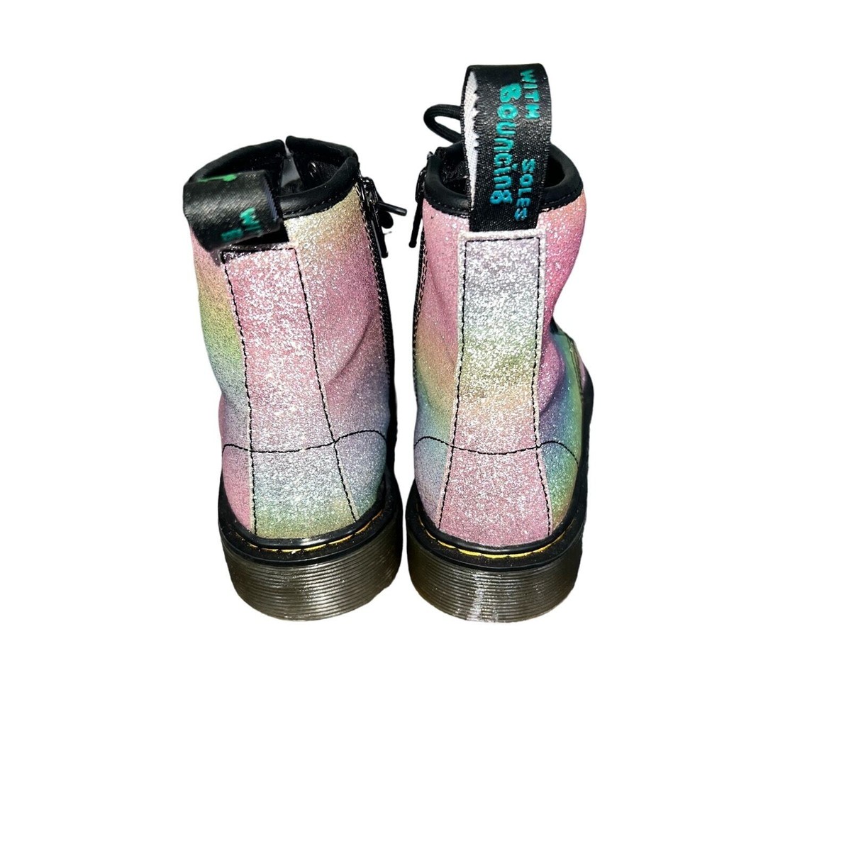 Doc Dr. Martens 1460 rainbow colored Glitter J Boot AirWair girls