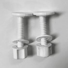 Toilet Seat Retaining Kit Plastic Set Hinge Repair Fixing Nut Bolt Round Fitting
