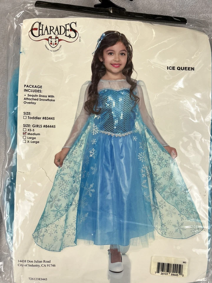Disfraz Halloween Charadas Reina del Hielo Niñas Talla Mediana Foto 2 de 4