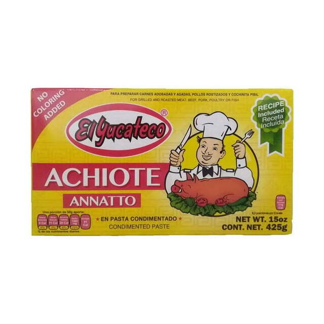 Bloque de pasta de achiote/annatto El Yucateco, 15 onzas - 12 por estuche