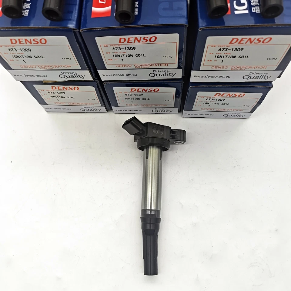New 6x Denso Ignition Coils 673-1309 90919-02255 For Toyota RAV4 Avalon Camry — 第 3/4 张图片