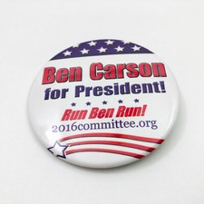 2016 Ben Carson for President Run Ben Run 2.25" Campaign Pin