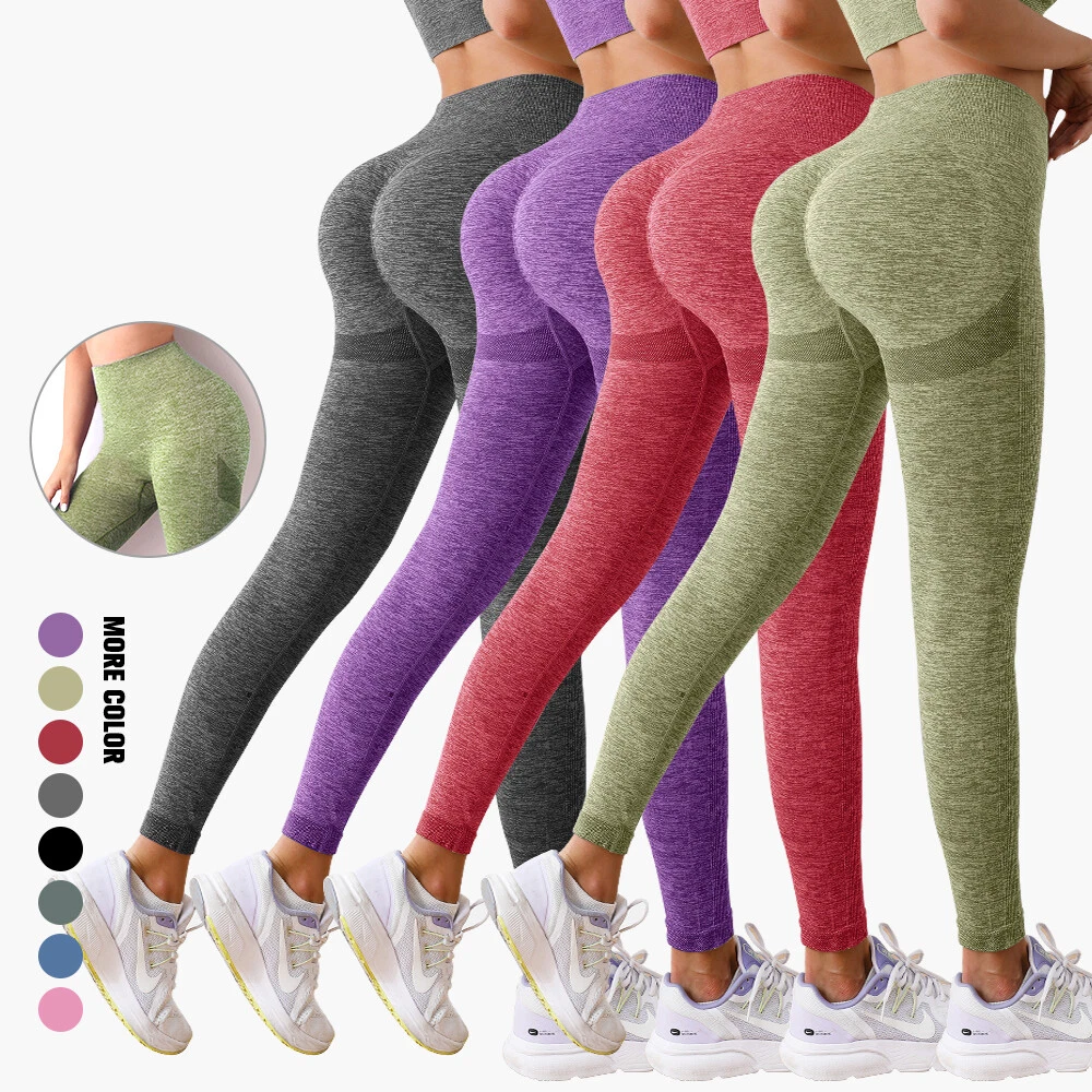 Women Anti-Cellulite Sport Yoga Pants Push Up Tik Tok Leggings Bum Butt  Lift Gym