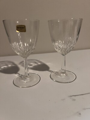 Luminarc Diamant Wine Glass 5 3/4   X  3'' - NEW- VTG- SET OF 2