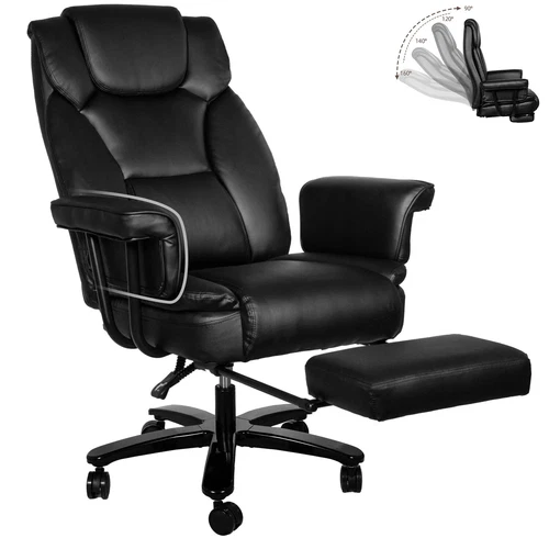 Ergonomic Big and Tall Office Chair with Footrest Heavy Duty Swivel Desk Chair