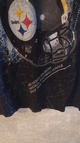 Reebok Pittsburgh Steelers AFC North Black Size Medium T-Shirt - Picture 4 of 6