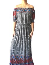 Women Long Maxi Summer Beach Boho Evening Off The Shoulder Sundress Plus Size