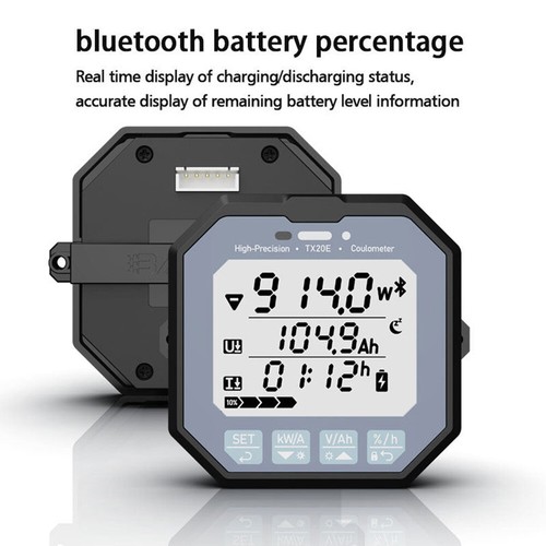 Bluetooth Battery Monitor Charge Discharge Indicator DC 120V 350A AMP Voltmeter - Picture 3 of 17