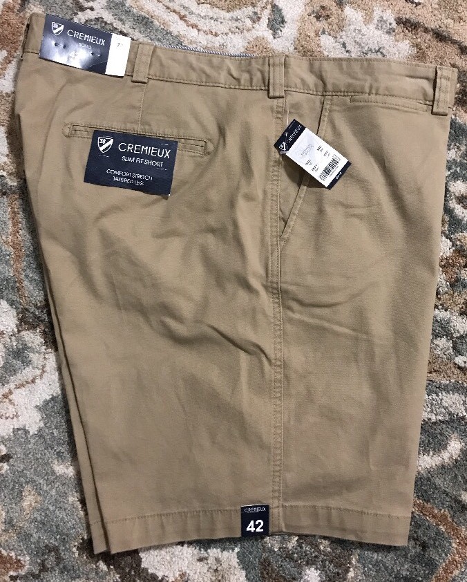 Cremieux Mens Soho Comfort Stretch Tapered Leg Slim Fit Shorts