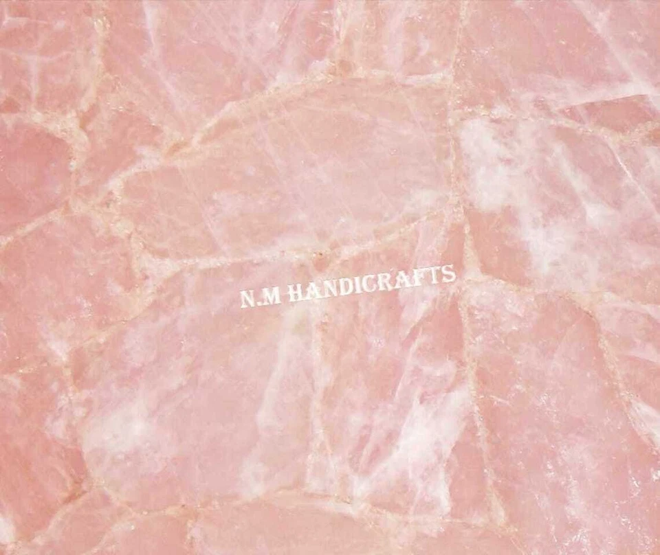 Pink Rose Quartz Dining Table, Rose Quartz Coffee Table, Rose Quartz Counter Top - Image 3 of 4