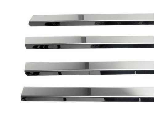 Chrome Side Door Window Sill Trim Set Covers To Fit Ford Fiesta (2002-09) - Picture 4 of 5