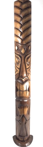 LARGE 60" Hawaiian BIG KAHUNA Tiki Mask with Stand- Tropical Decor. Great Gift!! - Picture 4 of 4