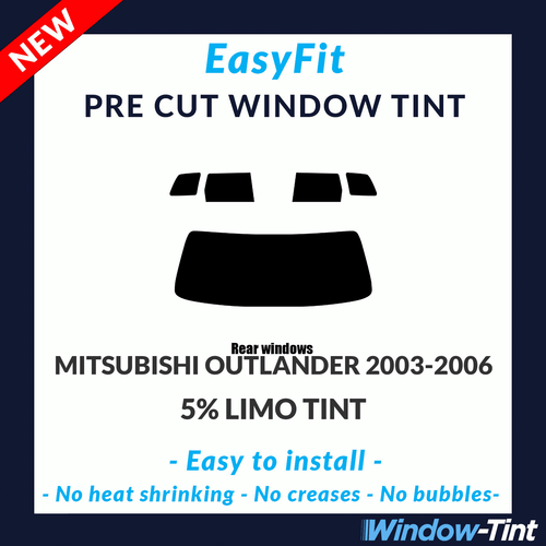 EasyFit Static Pre Cut Tint For Mitsubishi Outlander 2003-06 - 5% Limo Rear - Picture 1 of 3