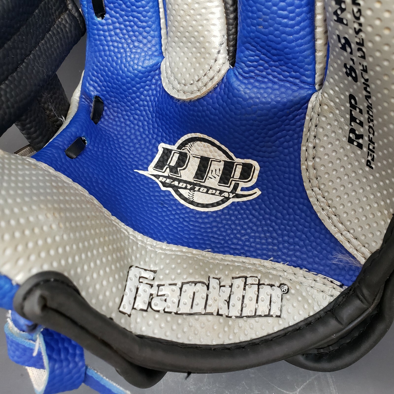 Franklin RTP 8.5N Baseball Glove T Ball Youth Blue Black Silver eBay