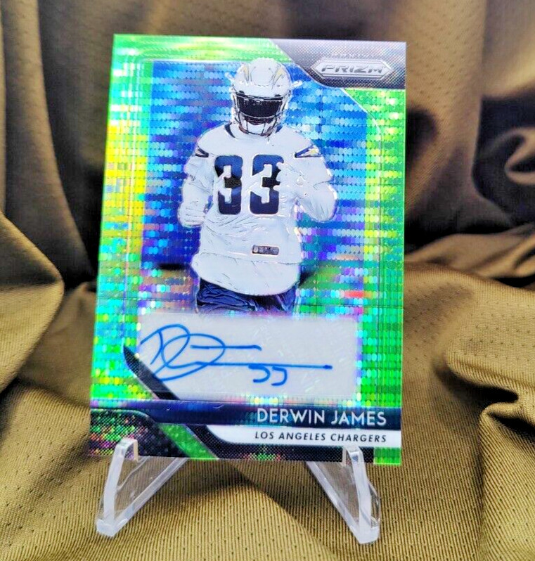 Derwin James - ROOKIE AUTO - NEON GREEN PULSAR - 2018 Panini Prizm - RA-DJ