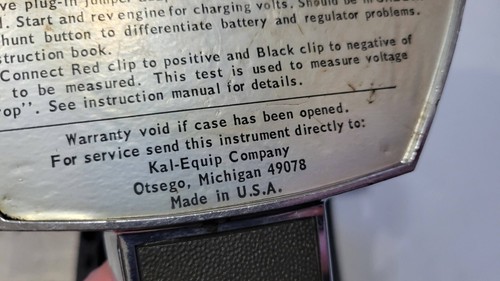 Select-A-Test Engine Tester Analyzer Vintage Auto Kal-Equip USA - Bild 6 von 7