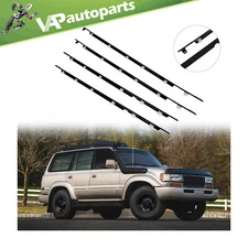 4PCS Weatherstrip Window Moulding Trim Seal Belt for Toyota Land Cruiser 91-97