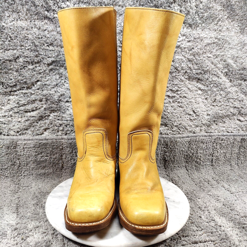 Botas Frye Campus Banana para mujer 7,5 amarillas punta cuadrada 14L - Imagen 3 de 11