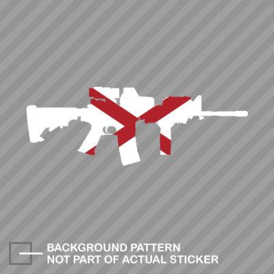 Alabama State Shape AR15 Sticker Decal Vinyl AR-15 M16 M-16 AL