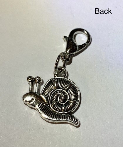 SNAIL Clip on Charm Lobster Clasp Jewelry, Keyring, Stitch Marker Zipper Pull - Picture 3 of 3