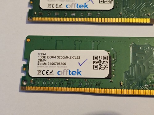 offtek 32GB RAM Memory 288 Pin DDR4 (2 x 16GB) (3200Mhz) OFFTEK - Bild 2 von 6